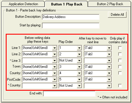 Postcode Finder writeback definitions