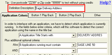 name new Postcode write back definition