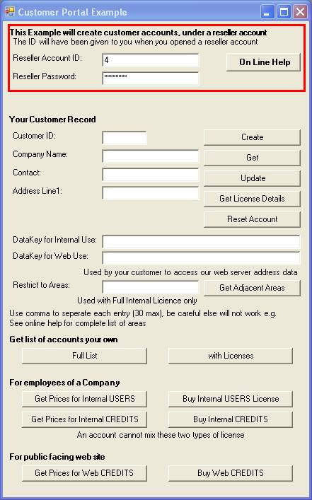 Reseller Portal test program