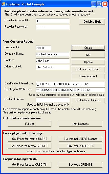Reseller Portal internal License