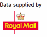 Postcode finder using data supplied by royal mail